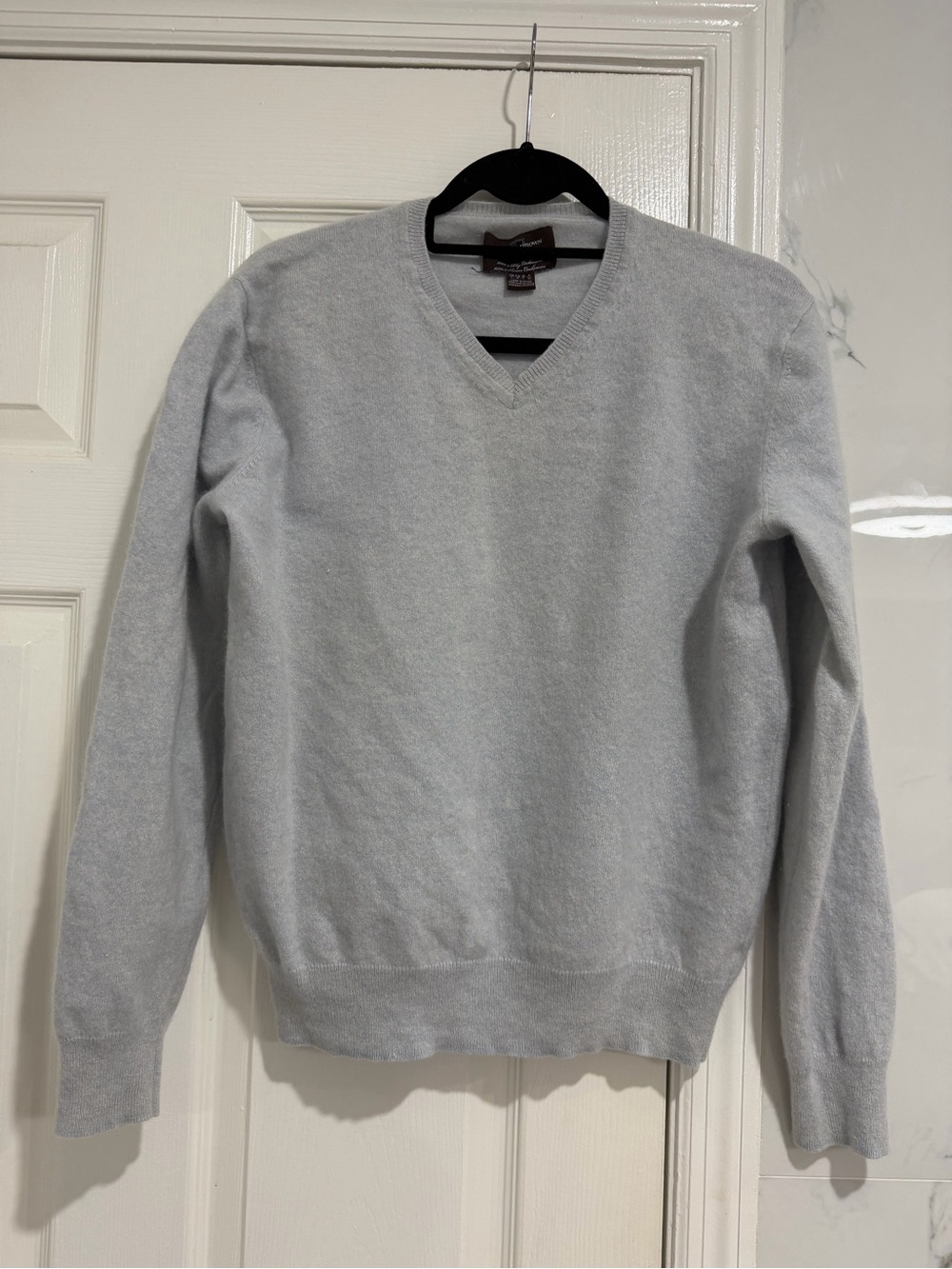 Black Brown 1826 Light Gray V-Neck Sweater